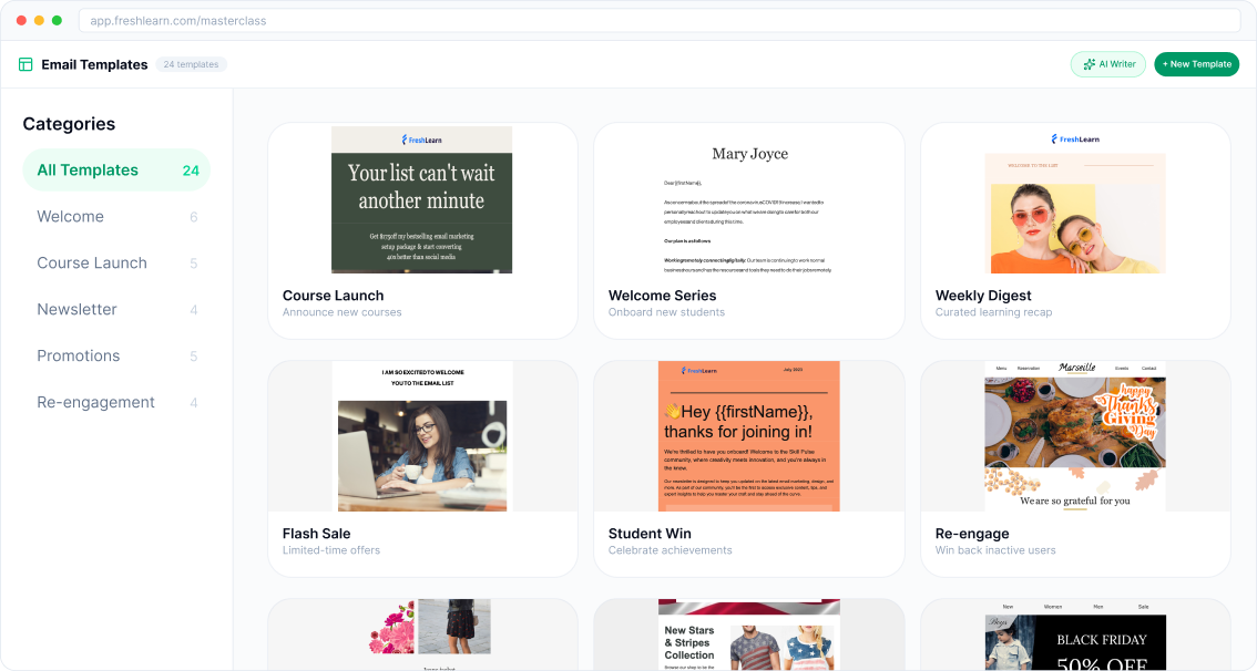 Branded email templates