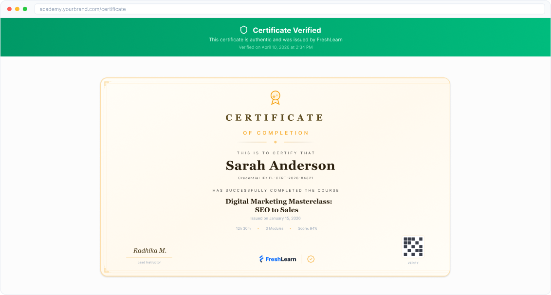 Certificate verification