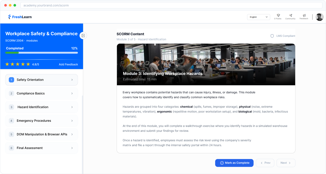 Create SCORM Package