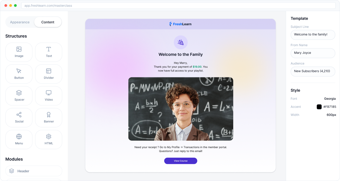 Market email campaigns