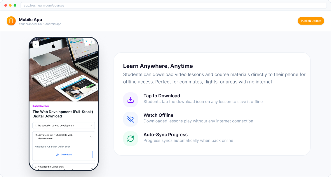 Mobile app offline access