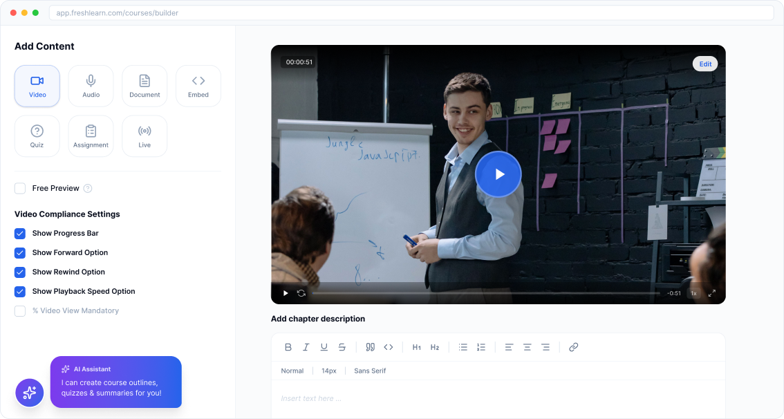 Structured professional training curriculum