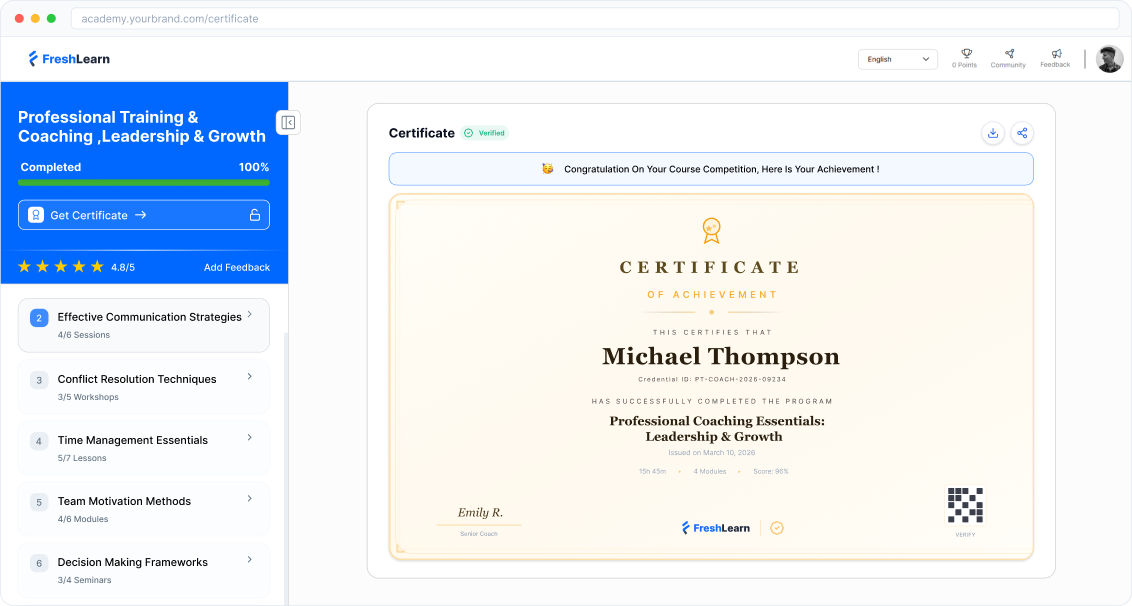Assessments and branded certificates