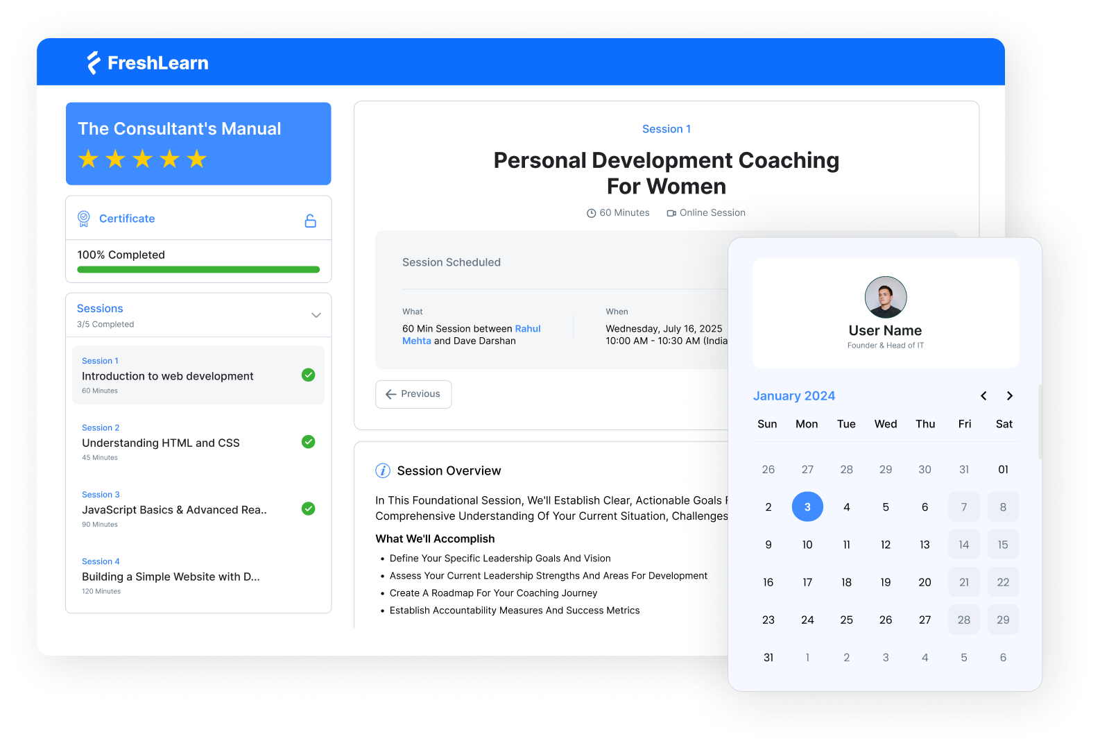 Freshlearn cohorts